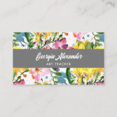 Carte De Visite Professeur d'art floral moderne et tendance (Devant)
