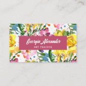 Carte De Visite Professeur d'art floral moderne et tendance (Devant)