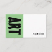 Carte De Visite Professeur d'Art Moderne Téméraire, Professionnel (Devant)