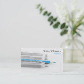 Carte De Visite Professeur d'art, Retour à l'école, Crayon couleur (Debout devant)