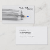 Carte De Visite Professeur d'art, Retour à l'école, Crayon couleur (Devant / Derrière)