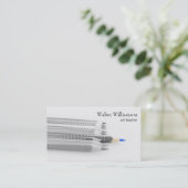 Carte De Visite Professeur d'art, Retour à l'école, Crayon couleur (Debout devant)