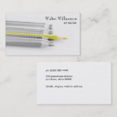 Carte De Visite Professeur d'art, Retour à l'école, Crayon couleur (Devant / Derrière)