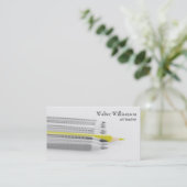 Carte De Visite Professeur d'art, Retour à l'école, Crayon couleur (Debout devant)