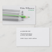 Carte De Visite Professeur d'art, Retour à l'école, Crayon couleur (Devant / Derrière)