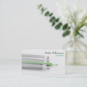 Carte De Visite Professeur d'art, Retour à l'école, Crayon couleur (Debout devant)