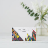 Carte De Visite Professeur D'Art, Retour À L'École, Fournitures D' (Debout devant)