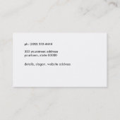 Carte De Visite Professeur D'Art, Retour À L'École, Fournitures D' (Dos)