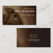 Carte De Visite Professeur d'art | Sepia (Devant / Derrière)