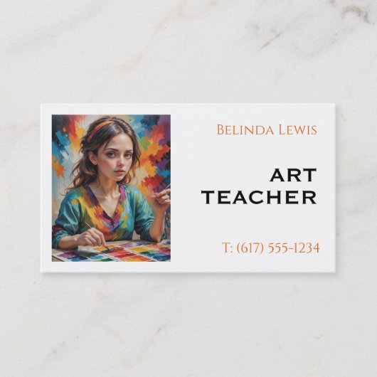 Carte De Visite Professeur d'art | Sepia (Devant)