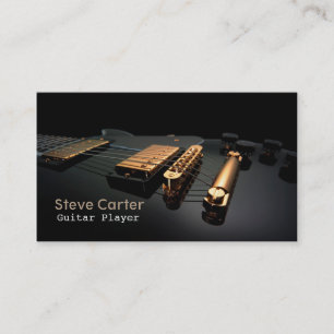 Carte De Visite Professeur d'artiste de guitariste de joueur de