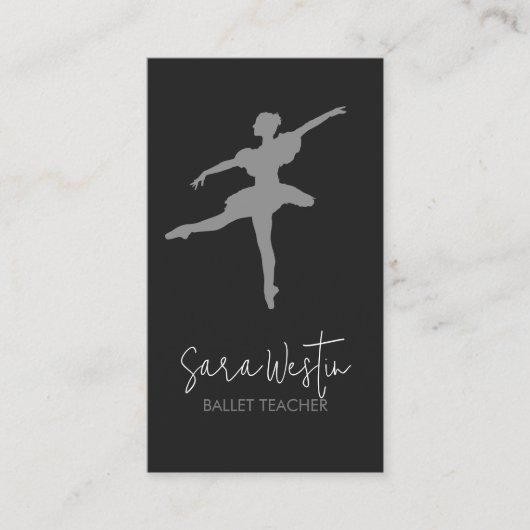 Carte De Visite Professeur de ballet Danse (Devant)