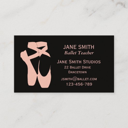 Carte De Visite Professeur de ballet danse professeur de danse stu (Devant)