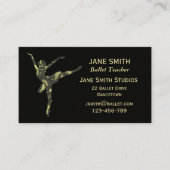 Carte De Visite Professeur de ballet danse professeur de danse stu (Devant)
