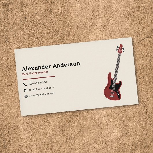 Carte De Visite Professeur de basse