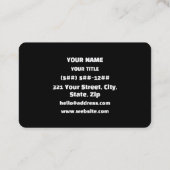Carte De Visite Professeur de chinois 老师 Laoshi (Dos)