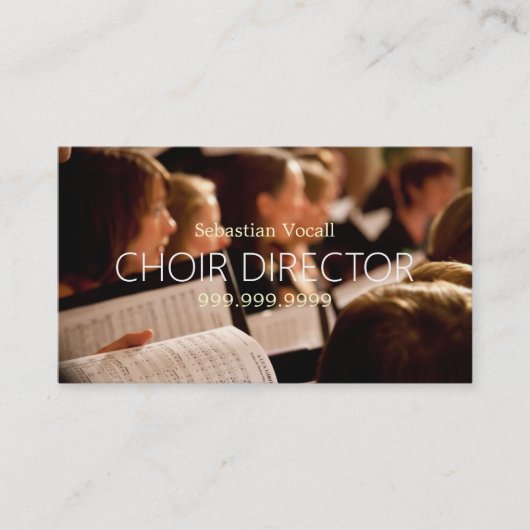 Carte De Visite Professeur de chorale Directeur de musique vocalis (Devant)