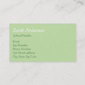 Carte De Visite Professeur de citation de professeur de pommier (Dos)