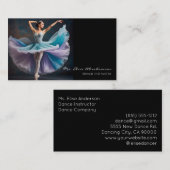Carte De Visite Professeur de Danse Ballet Danseuse Professeure (Devant / Derrière)