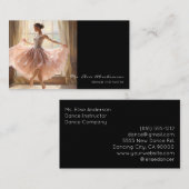 Carte De Visite Professeur de Danse Ballet Danseuse Professeure (Devant / Derrière)