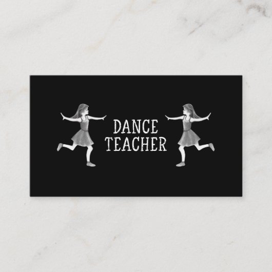 Carte De Visite Professeur de danse Cours de danse Enseignant Clas (Devant)