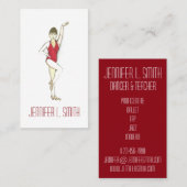 Carte De Visite Professeur de danse danseuse professionnelle Choré (Devant / Derrière)