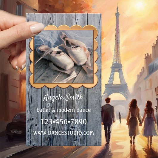 Carte de visite professeur de danse de ballet
