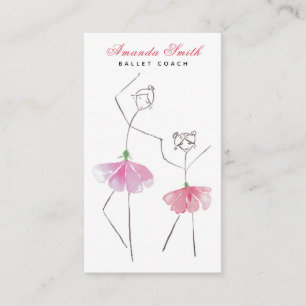 Carte De Visite Professeur de danse de ballet Ballerine