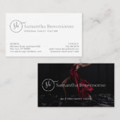 Carte De Visite Professeur de danse élégant de studio (Devant / Derrière)