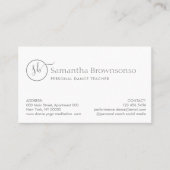 Carte De Visite Professeur de danse élégant de studio (Devant)