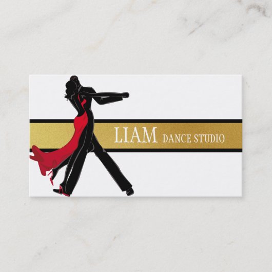 Carte De Visite Professeur de Danse Professionnel, Cours, Studio (Devant)