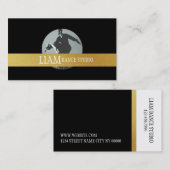 Carte De Visite Professeur de Danse Professionnel, Cours, Studio (Devant / Derrière)