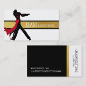 Carte De Visite Professeur de danse professionnel, Leçons, Studio (Devant / Derrière)