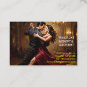 Carte De Visite Professeur de danse tango (Dos)