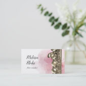 Carte De Visite professeur de flûte arrière - plan aquarelle (Debout devant)