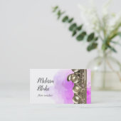 Carte De Visite professeur de flûte eau violet arrière - plan (Debout devant)