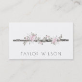 Carte De Visite professeur de flûte florale (Devant)