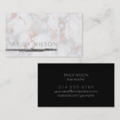 Carte De Visite professeur de flûte marbre arrière - plan (Devant / Derrière)