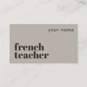 Carte de visite professeur de français langue seco (Devant)
