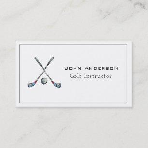 Carte De Visite Professeur de golf & clubs de golf et balle