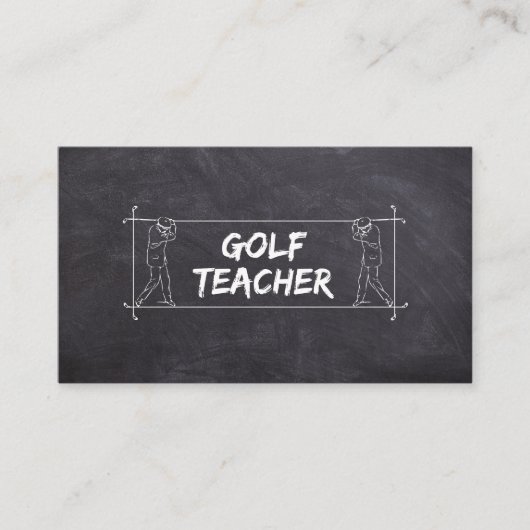 Carte De Visite Professeur de golf Coach Leçons Instructeur Instru (Devant)