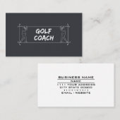 Carte De Visite Professeur de golf Coach Leçons Instruction Instru (Devant / Derrière)