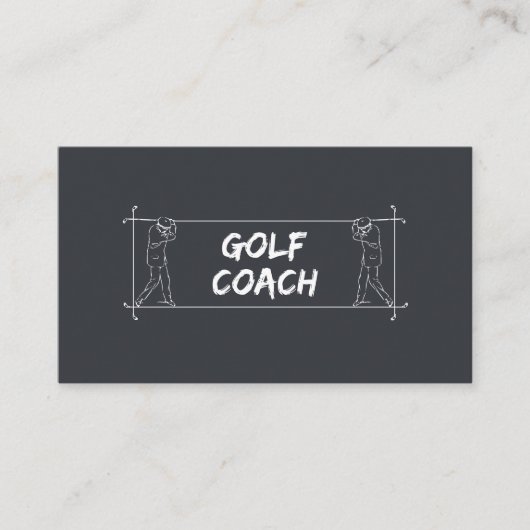 Carte De Visite Professeur de golf Coach Leçons Instruction Instru (Devant)