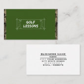 Carte De Visite Professeur de golf moniteur instructeur camouflage (Devant / Derrière)