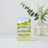 Carte De Visite Professeur de Golf Parcours de Golf avec Héron (Debout devant)