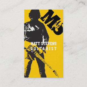 Carte De Visite Professeur de Guitare Cool Cours de Musique