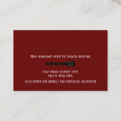 Carte De Visite Professeur de guitare-cou (Dos)