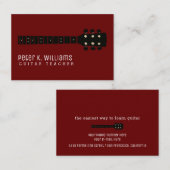 Carte De Visite Professeur de guitare-cou (Devant / Derrière)