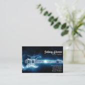Carte De Visite Professeur de guitare électrique (Debout devant)