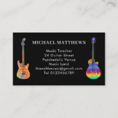 Carte De Visite Professeur de guitare électrique acoustique Monogr (Dos)